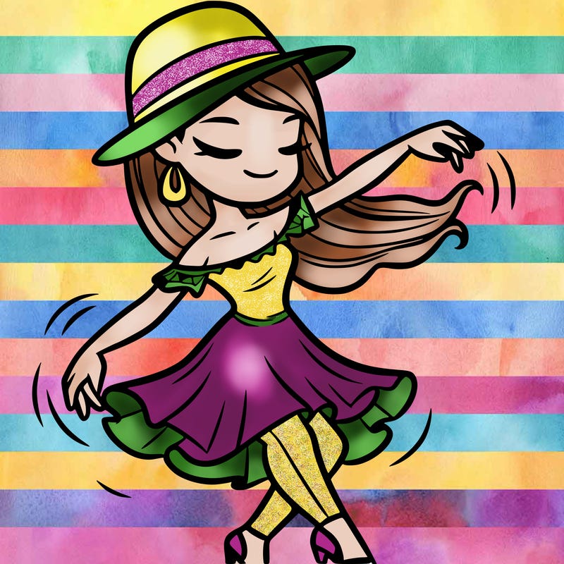 a girl who dances the salsa
