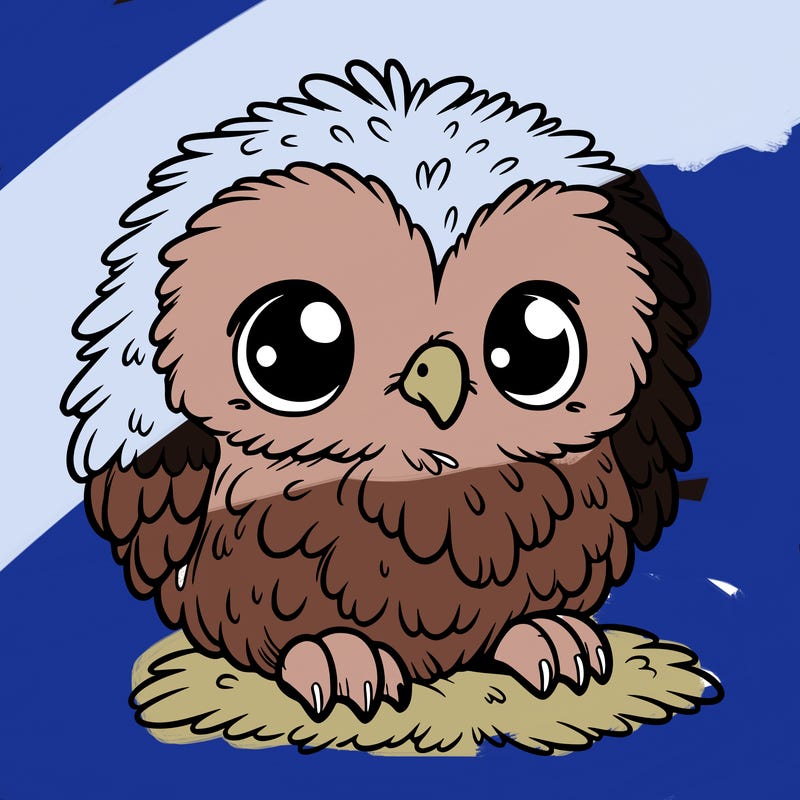 fluffy baby owl