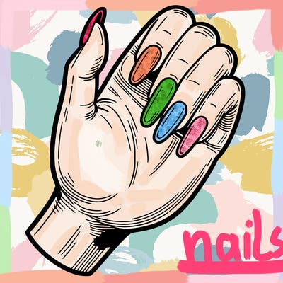 hand with nail