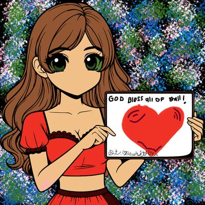 realistic pretty girl holding blank sign