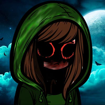 scary girl with hoodie