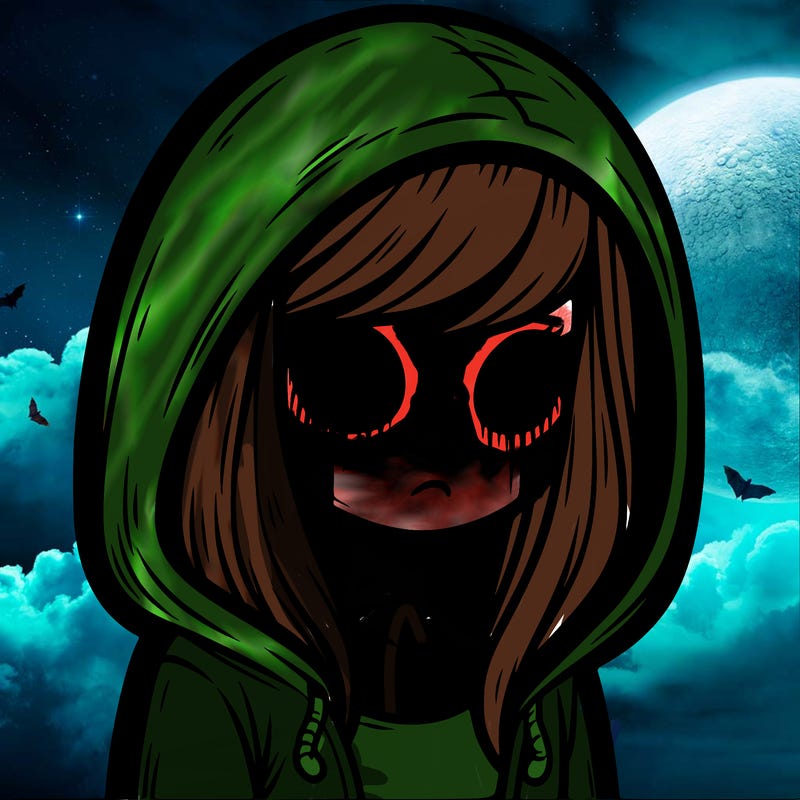 scary girl with hoodie