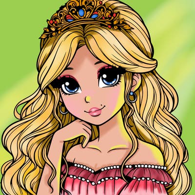 realistic pretty girl princess