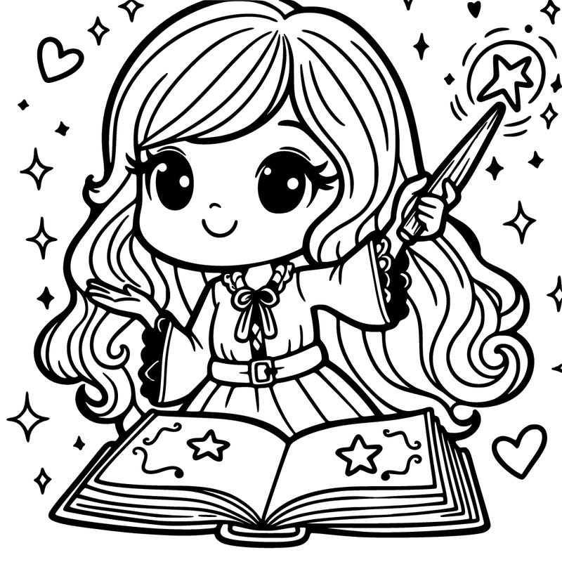 girl with a spell book