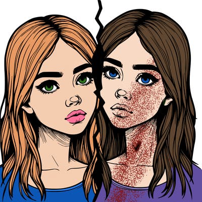 realistic girl split