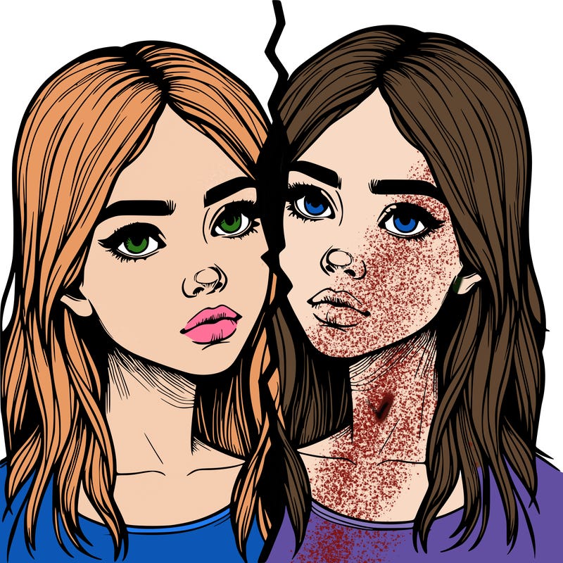 realistic girl split