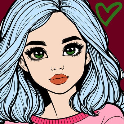 realistic girl whith cute eyes