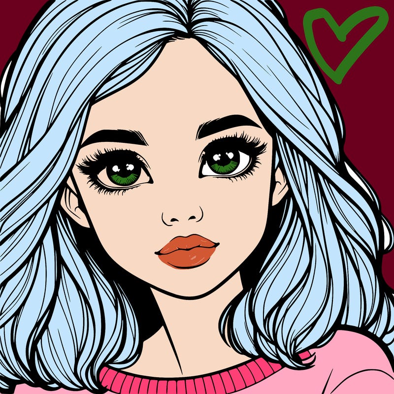 realistic girl whith cute eyes