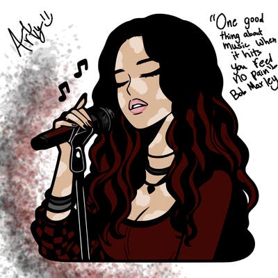 realistic female singer
