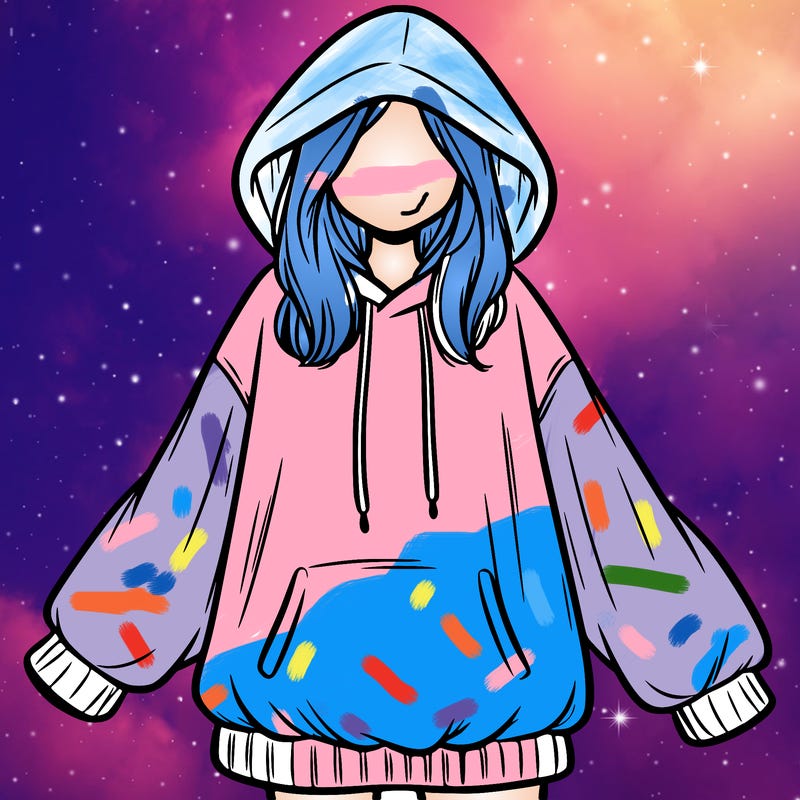 girl in oversized hoodie