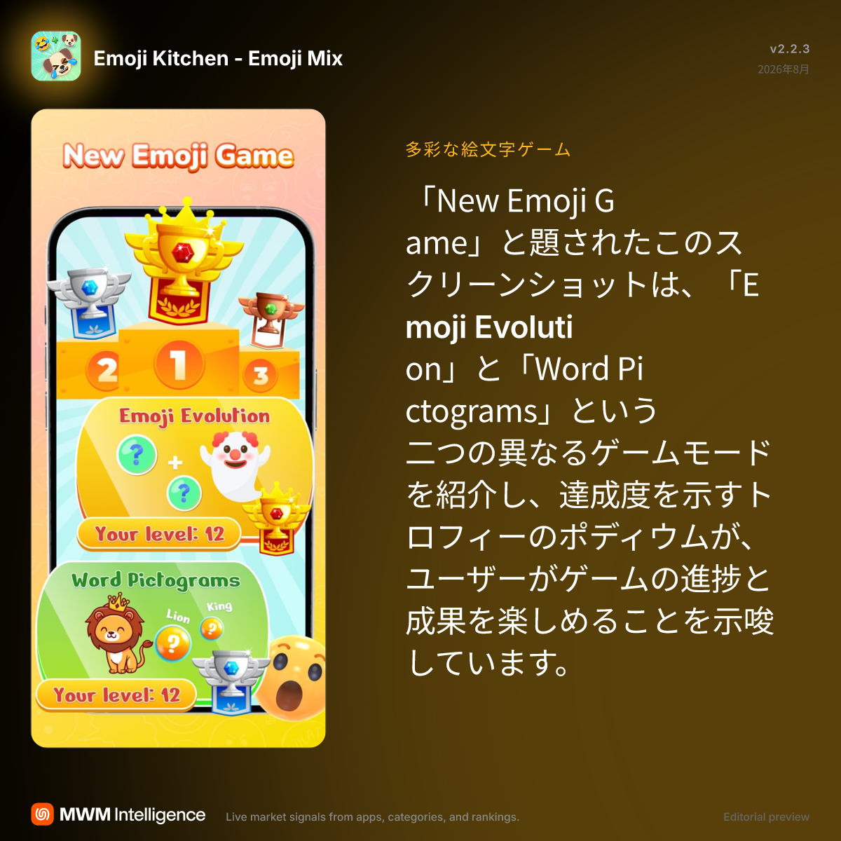 Emoji Kitchen - Emoji Mix - エンターテインメントアプリ | MWM