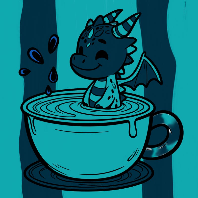 dragon in a cup of water
