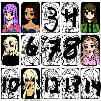 girls that look diffrent anime