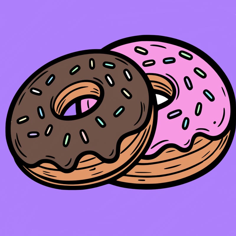 a piece of food doughnuts