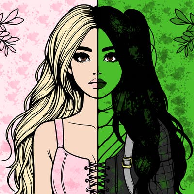 realistic girl split