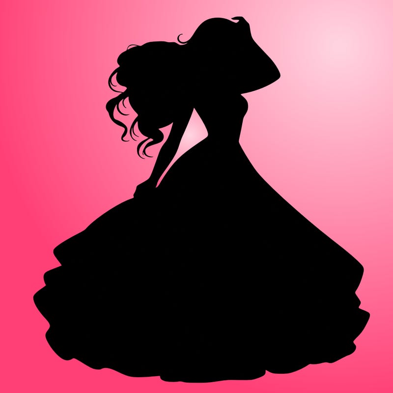 realistic woman with dress flowing in the wind