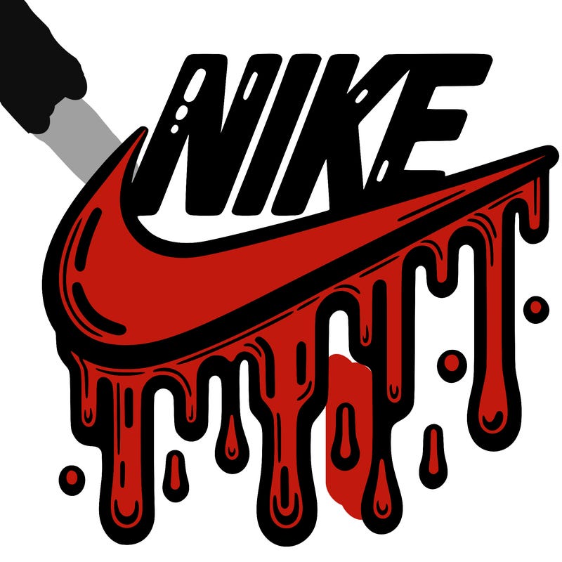 dripping nike logo