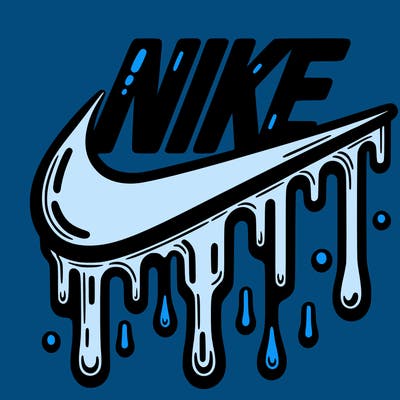 dripping nike logo