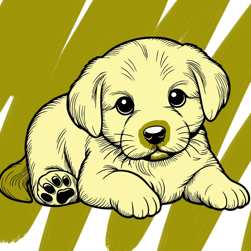 a cute realistic puppy