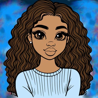 pretty young black girl- detailed