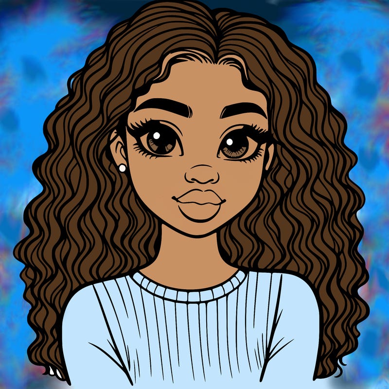 pretty young black girl- detailed