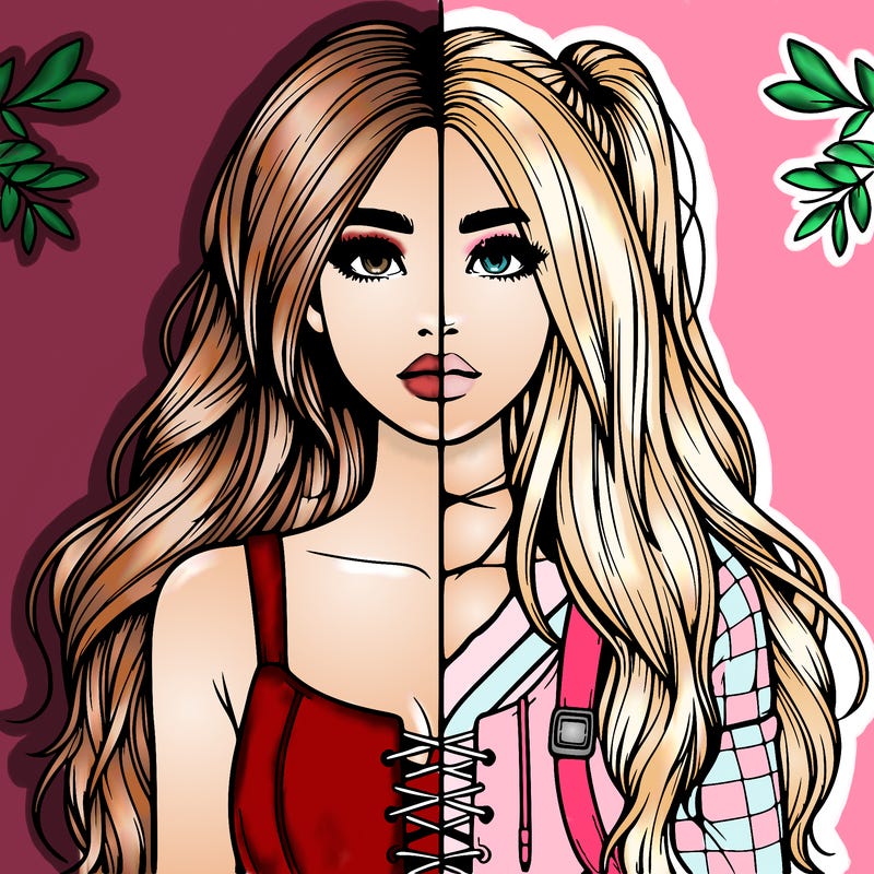 realistic girl split