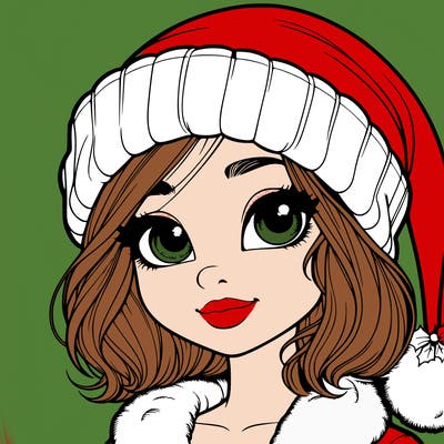 realistic christmas girl