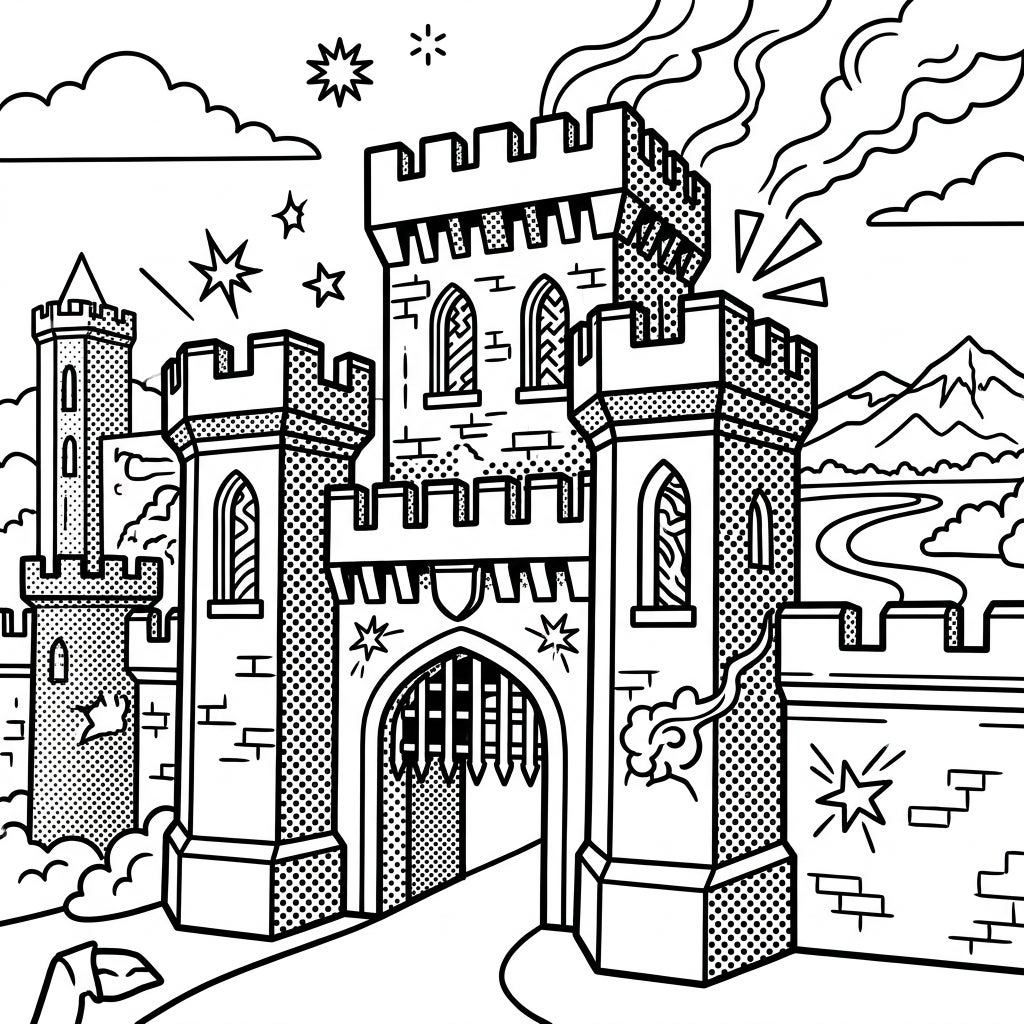 10 Gatehouse Castles Coloring Pages - Free & Printable — Color Pop