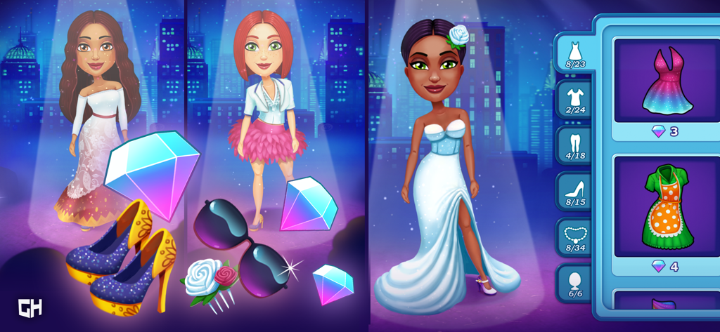Fabulous - Wedding Disaster - Customização de moda e opções de vestir no jogo Fabulous Wedding Disaster.