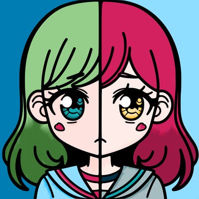a split of a girl