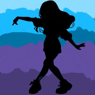 realistic girl danceing