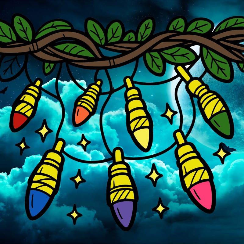 christmas light garland.