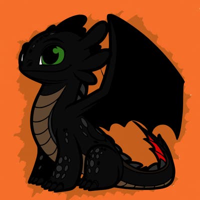 toothless from how to train your dragon