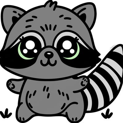 a cute raccoon