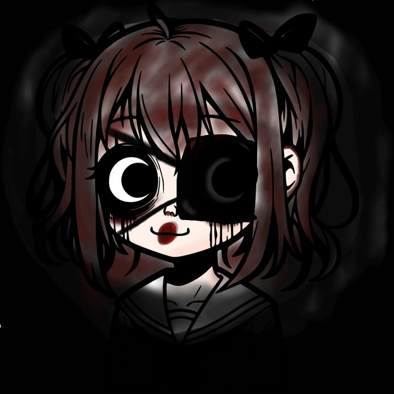 creepy anime girl