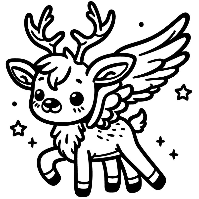 reindeer with wings