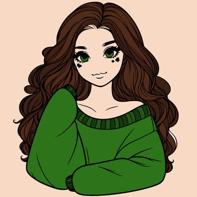 a beautiful girl in a big sweatshirt