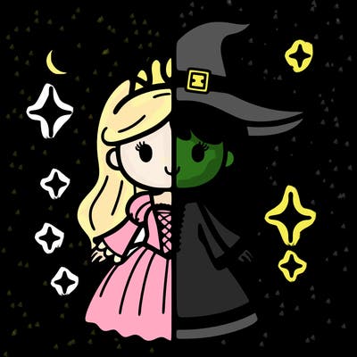 split princess and witch