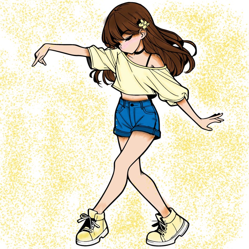 realistic girl danceing