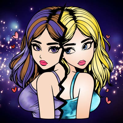 realistic girl split