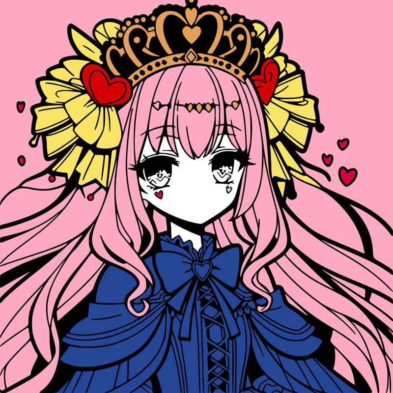 anime girl heart queen