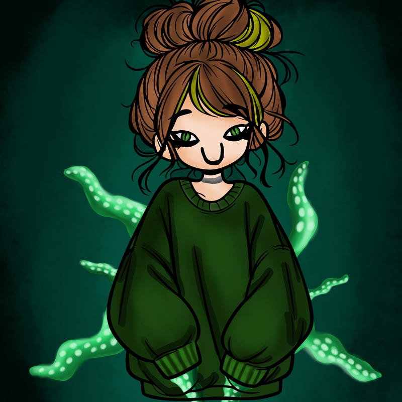 girl with baggy sweatshirt and messy bun