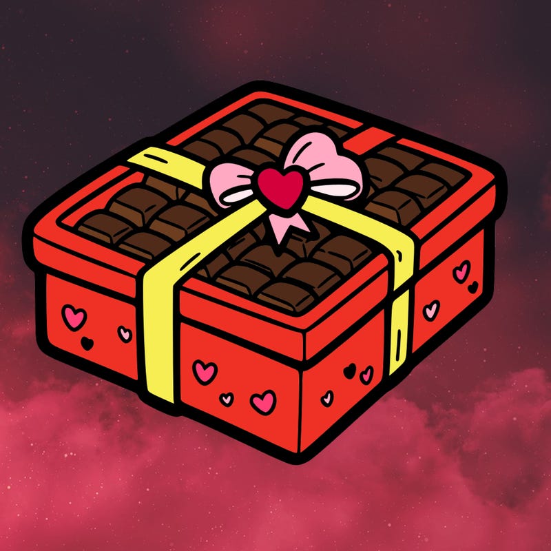 a box of chocolate for valentines day