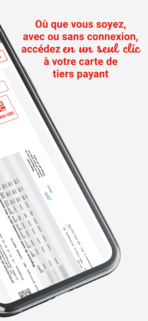 Digital health insurance card displayed on a smartphone screen in the MySante by Aon app
