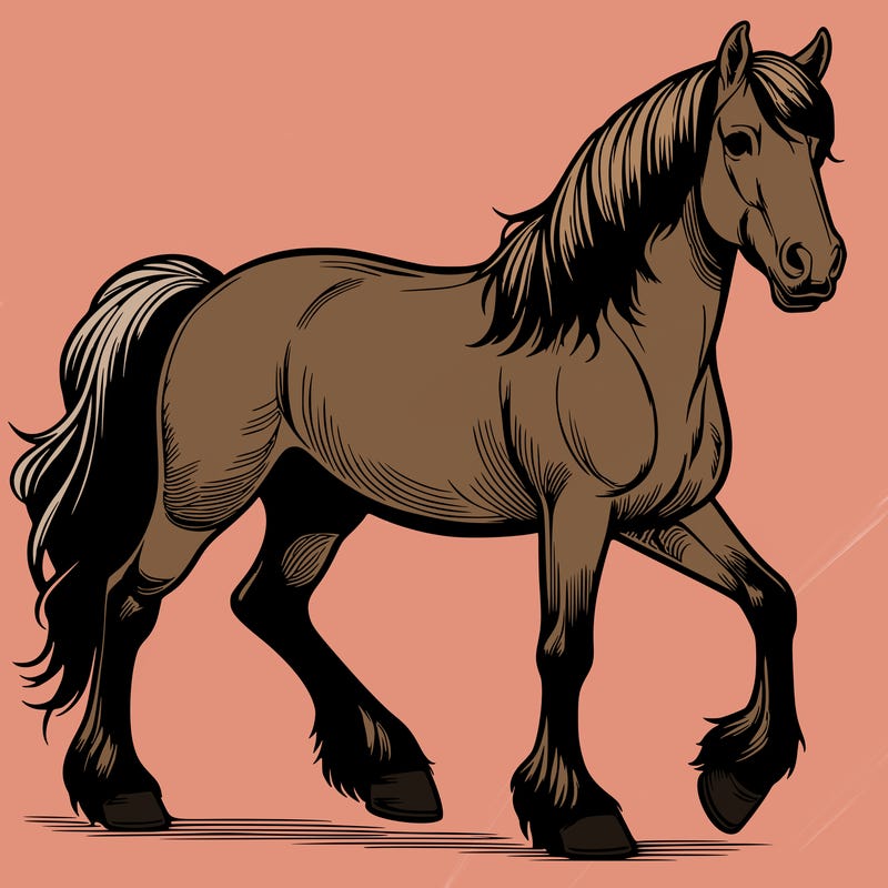 realistic horse