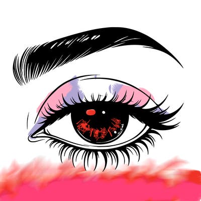 eye closed realistic