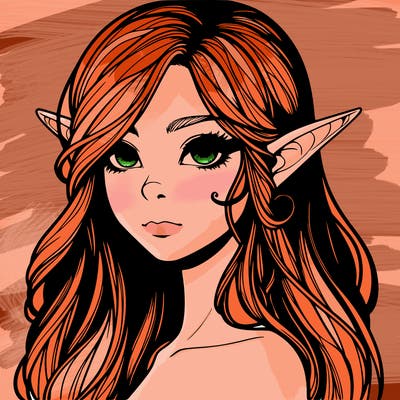 elf girl realistic dark fantasy