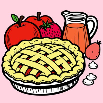 a pie of food