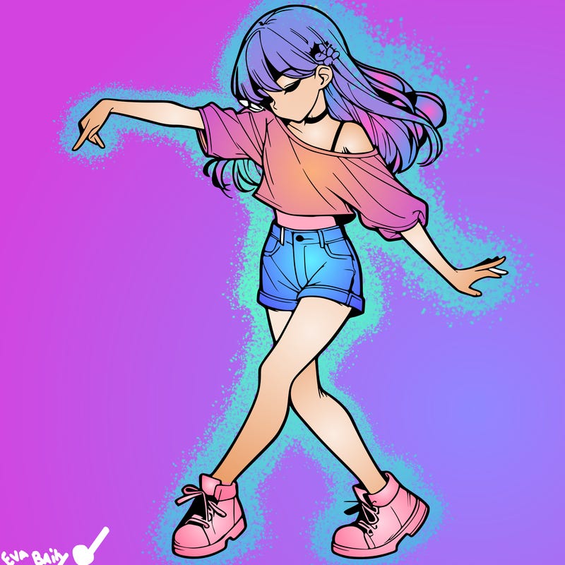 realistic girl danceing