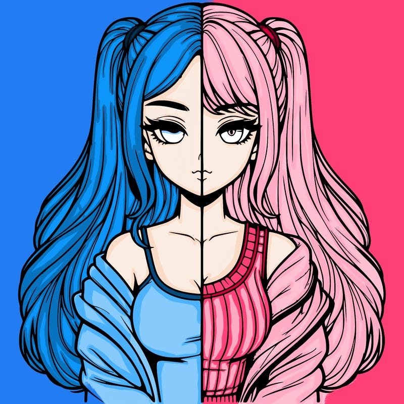 realistic girl split